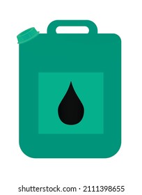 Green gas can. vector illustration