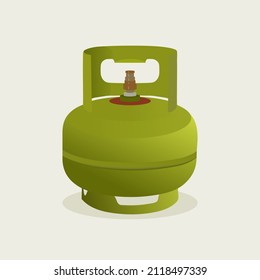 green gas cylinder vector illustration.
