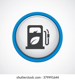 green gas station icon, on white background