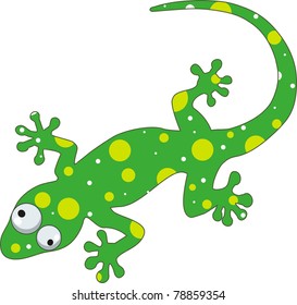 Green Gecko Stock Vector (Royalty Free) 78859354 | Shutterstock