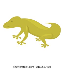 Green gecko icon cartoon vector. Animal lizard. Salamander iguana