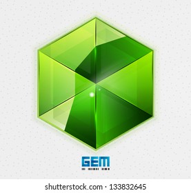 Green gem design template