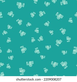 Green Gem Stone Icon Isolated Seamless Pattern On Green Background. Jewelry Symbol. Diamond.  Vector