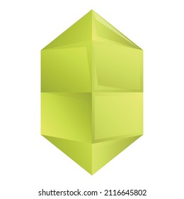 Vector de caricatura de icono de piedra verde. Bar de casino. Menú de botón