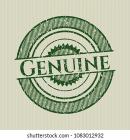 Green Genuine rubber grunge texture stamp