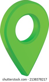 Green geo pin. Map pointer. Destination sign