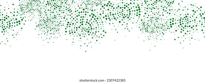 Green geometric abstract background frame. A group of cells, an information grid. Vector texture of chaotic hexagons, particles, fragments.  Poster for business, technology, medicine, presentations.