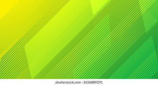 Fondo abstracto geométrico verde. Forma y línea superpuestas modernas. Ilustración vectorial
