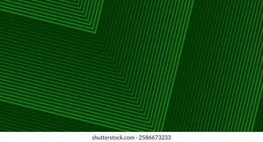 Green geometric abstract background with overlay layer. Modern gradient geometric shapes creative design. Minimalist style. Suit for cover, wallpaper