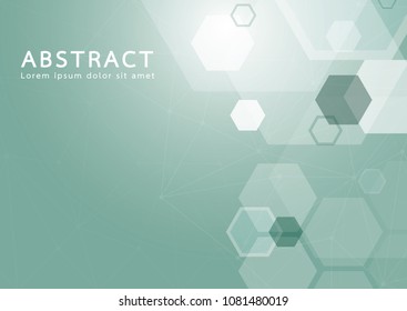 Green geometric abstract background that can design with your technology, science , communication
background. Vector illustration