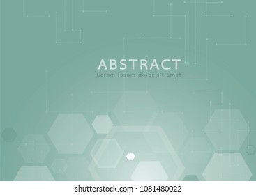 Green geometric abstract background that can design with your technology, science , communication
background. Vector illustration