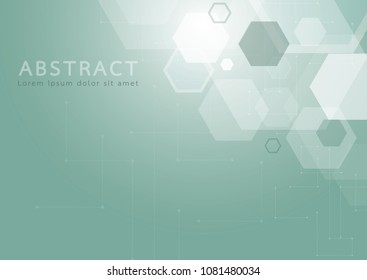 Green geometric abstract background that can design with your technology, science , communication
background. Vector illustration