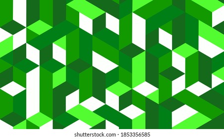 Fondo abstracto geométrico verde.Ilustración vectorial.