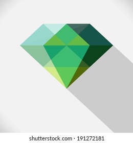 Green Geometric Abstract Diamond