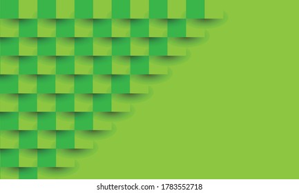 Green geometric abstract texture. Abstract Vector background 3d paper art style can be used in cover design, book design, poster, cd cover, flyer, website backgrounds or advertising.