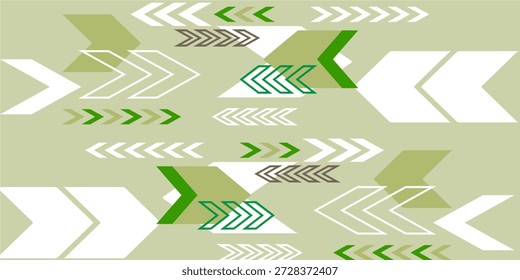 Flecha geométrica verde de fondo abstracto tema de deporte	
