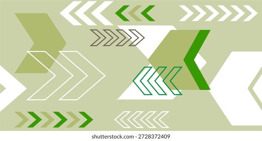 Flecha geométrica verde de fondo abstracto tema de deporte	
