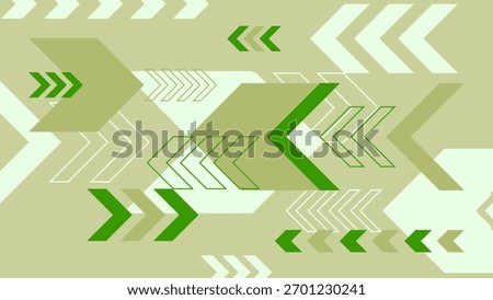 Green geometric arrow abstract background sport theme	
