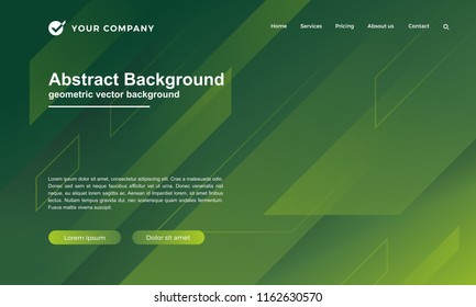 Green geometric background