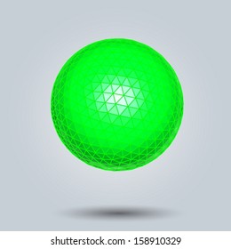 Green Geometric background 3d geometric abstract art geometric lines vector illustration