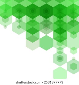 Green geometric background. Abstract background. Business vector. Geometric design element. Hexagon.