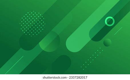 Green geometric background. Dynamic shapes composition. Modern design in Eps10 vector illustration 