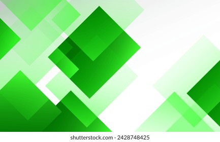 Green geometric background. Dynamic shapes composition. Vector illustration