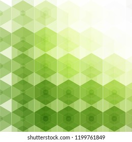 green geometric background. hexagons