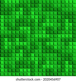 Green geometric background. Mosaic tiles. Vector illustration.