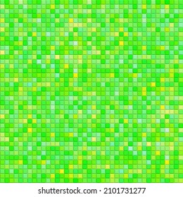 Green geometric background. Mosaic tiles. Vector illustration.