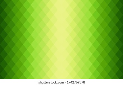 Green geometric background in origami style with gradient. Green vector polygonal rectangles illustration. Bright abstract rhombus mosaic background for design, business, print, web. Seamless vector.