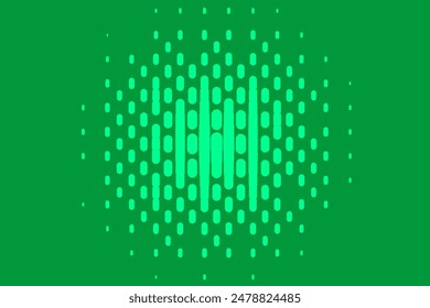 Green geometric background with ovals. Halftone texture. Retro pattern for wallpapers, backdrops. Vector illustration