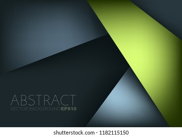 Green geometric background overlap layer vector 