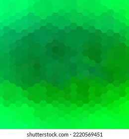 Green geometric background. polygonal style. Sample. Layout. Hexagons.