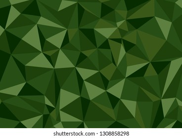 Green geometric background with rhombs