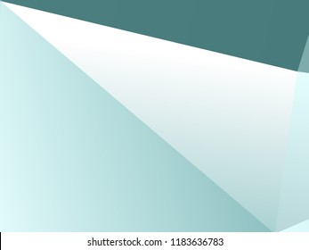 Green geometric background with triangles of different shapes and sizes. A combination of geometric shapes. Modern minimalist style Vector illustration Abstract paper, polygonal pattern, origami style