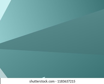 Green geometric background with triangles of different shapes and sizes. A combination of geometric shapes. Modern minimalist style Vector illustration Abstract paper, polygonal pattern, origami style