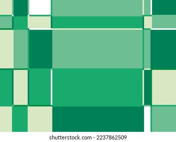 Green geometric background with triangles and squares. Simple design for banners, wallpapers, cards, covers, social media. Vector illustration