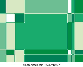 Green geometric background with triangles and squares. Simple design for banners, wallpapers, cards, covers, social media. Vector illustration