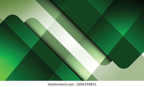Green geometric background vector design. Green luxury background with crystal textured. Suit for business card, invitation, backdrop, banner, brochure, cover, etc