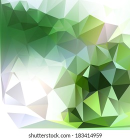 Green geometric background, vector illustration