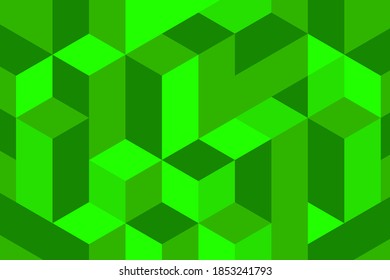 Green geometric background. Vector illustration.