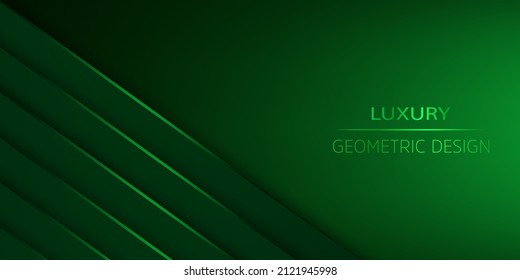 Green geometric background. Vector illustration. 