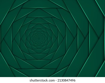 Green geometric background. Vector illustration. 