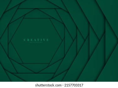 Green geometric background. Vector illustration. 