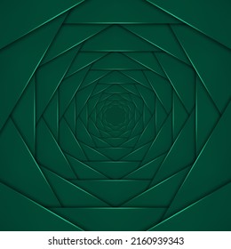 Green geometric background. Vector illustration. 
