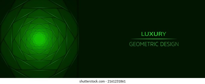 Green geometric background. Vector illustration. 