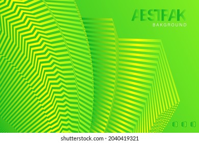 green geometric background. wallpaper, web cover, abstract art vector, pink gradient.