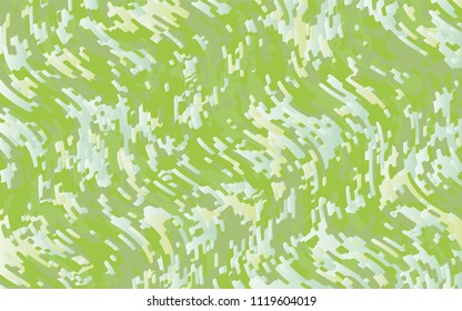 Green geometric background with wavy lines. Abstract pattern. Vector illustration