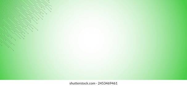 Green geometric background with a white circle in the middle